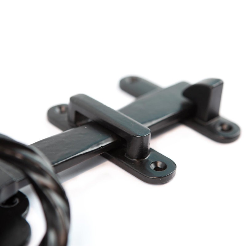 Hammer & Tongs - Rose Ring Gate Latch - W195mm - Black