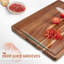 Fashionwu Wood Bamboo Cutting Board for Kitchen-Wooden Butcher Block for Turkey, Meat,BBQ
