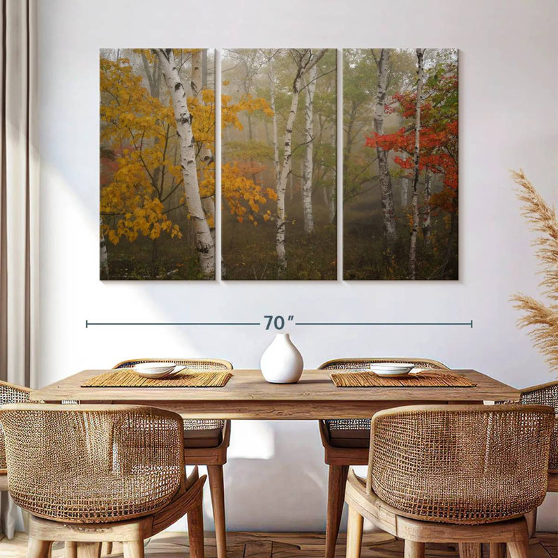 Alvord Autumn Birch Forest, H 42 po x l 65 po