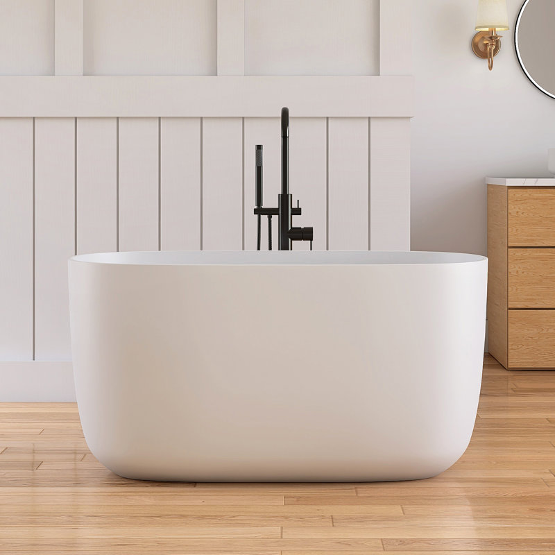 Petite baignoire autoportante à surface solide 47 po Forma