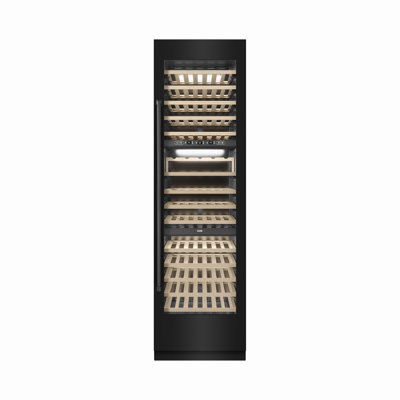 ZLINE Autograph 24 in. 12.4 cu. ft. Triple Zone 100 Bottle Column Wine Cooler in Stainless Steel Accents