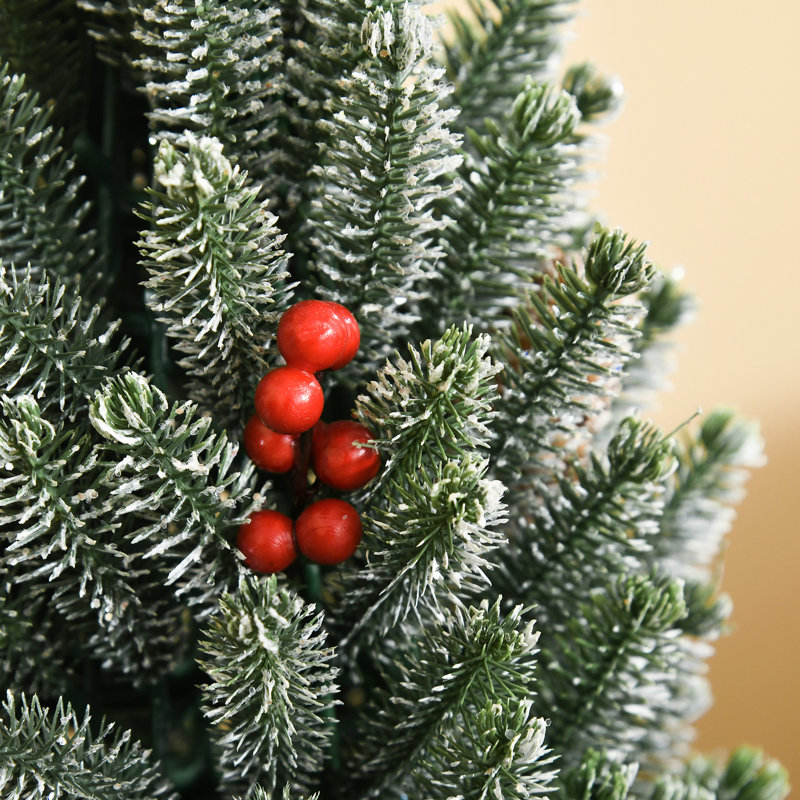 Arbre de Noël artificiel miniature enneigé 18 po HOMcom