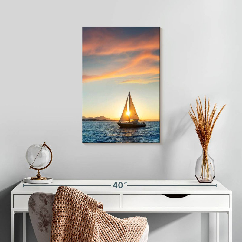 Senne Sailboat On Denia Waters, 24" H x 16" W
