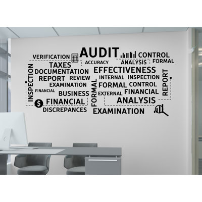Audit Wall Decor Office Wall Decal Accounting Financial Teamwork Business Worker Inspire Office Decor Motivation Stickers Unique Gift 195LU