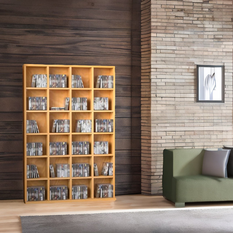Dunnstown 130.5cm H x 89cm W Solid Wood Standard Bookcase Industrial Living Room Furniture