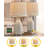 Intissar 3-Way Dimmable Ceramic Bedside Lamp with USB Port for Desk, Office