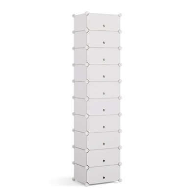 20 Pair Stackable Shoe Storage Cabinet