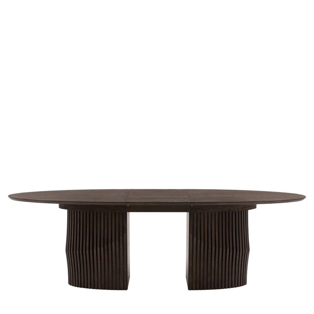 Extendable Oak Solid Wood Base Dining Table