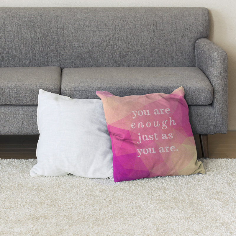 Coussin de sol en pierre précieuse you are so, 40 po x 40 po, Diamant rose