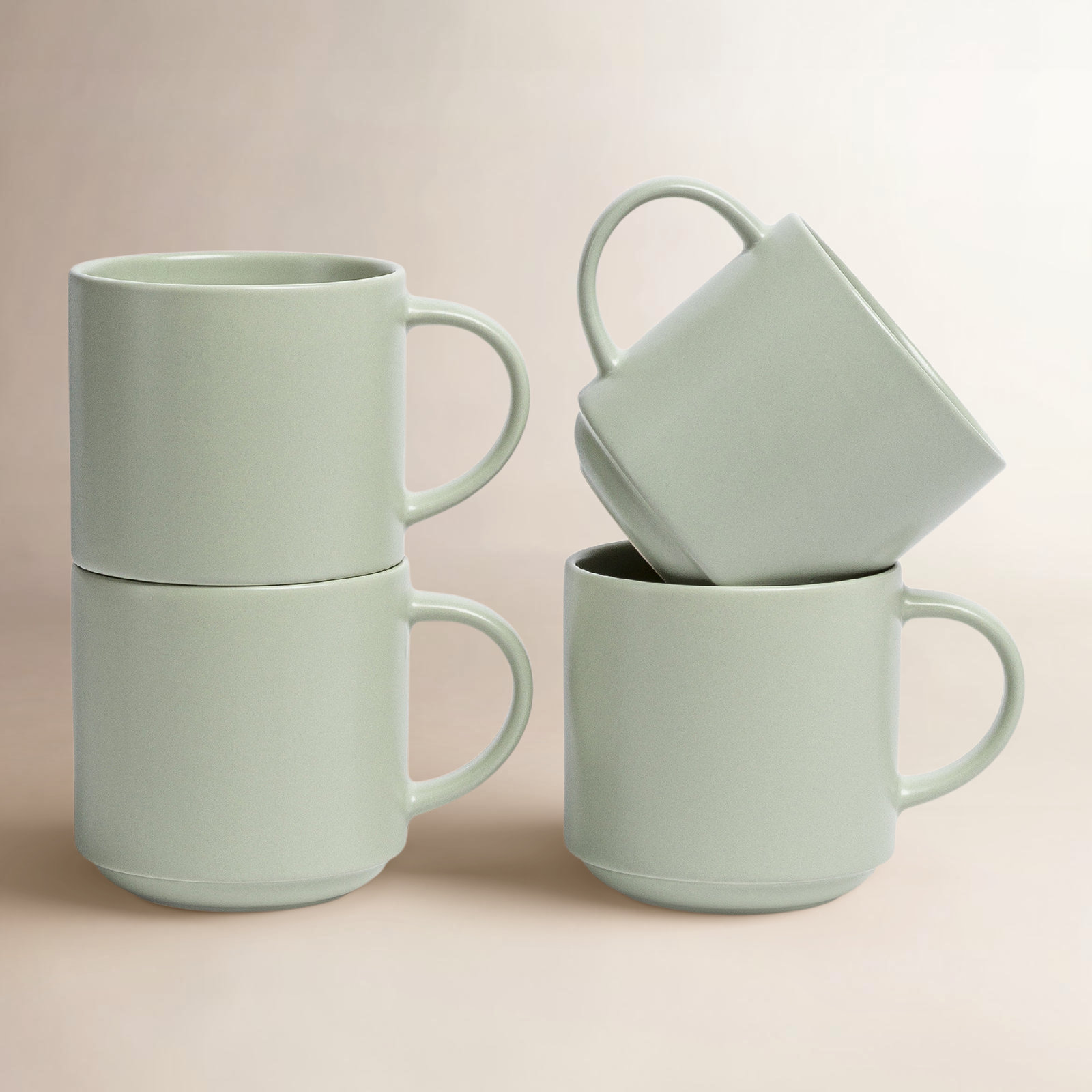 Stackable Stoneware Mug, Green