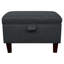 50cm Wide Rectangle Solid Colour Footstool Ottoman with Storage