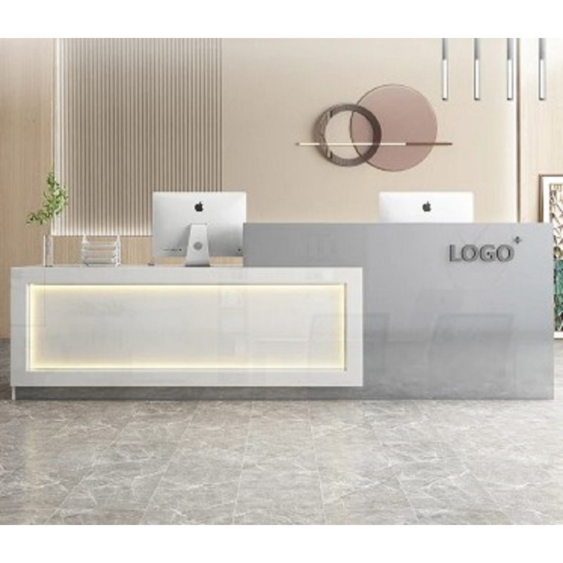 Christifer Reception Desk, White Marble