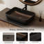 Meuble-lavabo flottant mural 36 po x l 19,68 po avec meuble-lavabo flottant en céramique noir mat