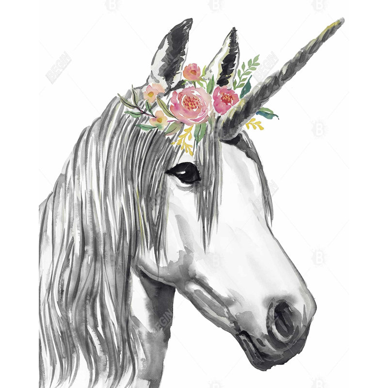 Reproduction de licorne sur toile