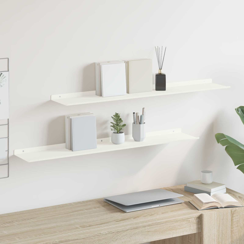 Steel Floating Shelf, White