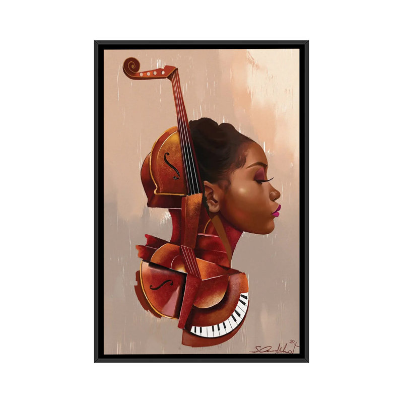 Amanti Allure par Salaam Muhammad - impression, H 26 po x l 18 po x 1,5 po, Toile avec cadre noir