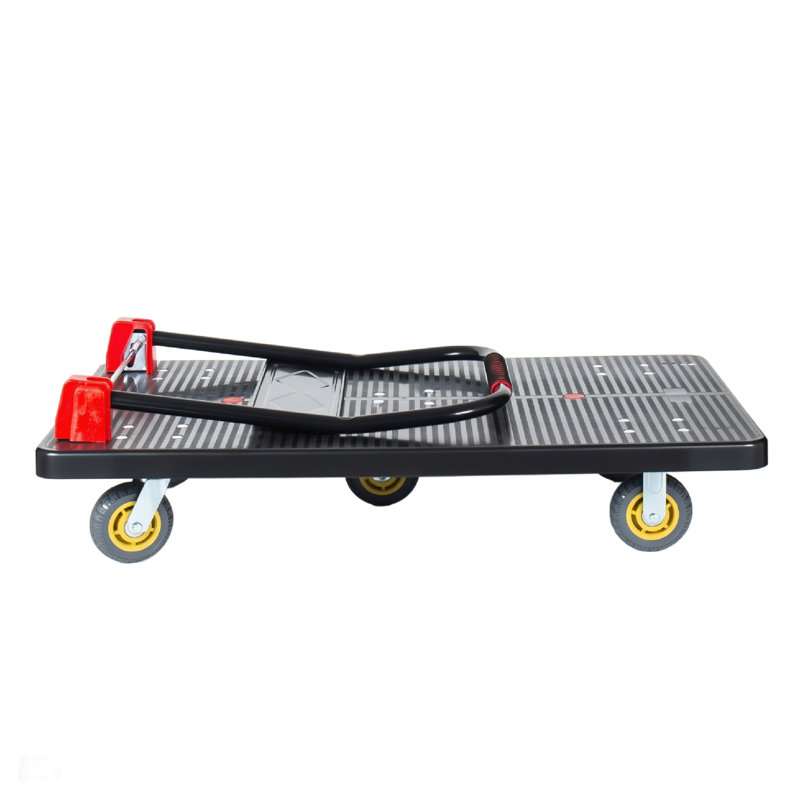 Chariot de camion pliable robuste avec 5 roues silencieuses - chariot en acier d'une capacité de 1500 lb pour le déplacement d'entrepôt et de maison