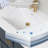42 Inch Solid Surface Bathroom Vanity Top with Left Side Integrated Sink, Bright White Seamless Countertop, Waterproof & Easy Install