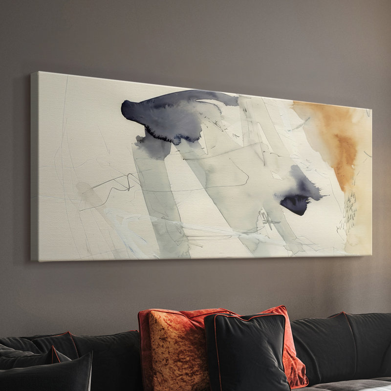 Marking Moments I - Toile tendue avec châssis - Prêt à accrocher, H 12 po x l 30 po