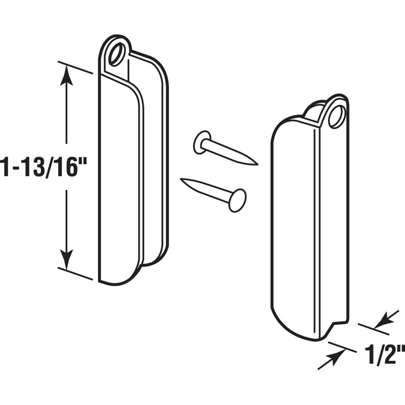 Cintres de cadre d'écran Prime-Line, pour cadres de 7/16 po, aluminium, finition moulin (3 ensembles)