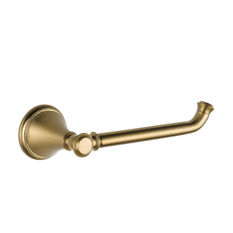 Cassidy Wall Mount Single Post Toilet Paper Holder Bath Hardware Accessory in Polished Chrome, Brilliance Champagne Bronze