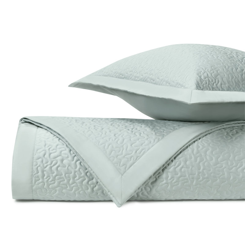 Egyptian Certified Cotton Coverlet Set, King Coverlet + 2 King Shams, Eucalipto