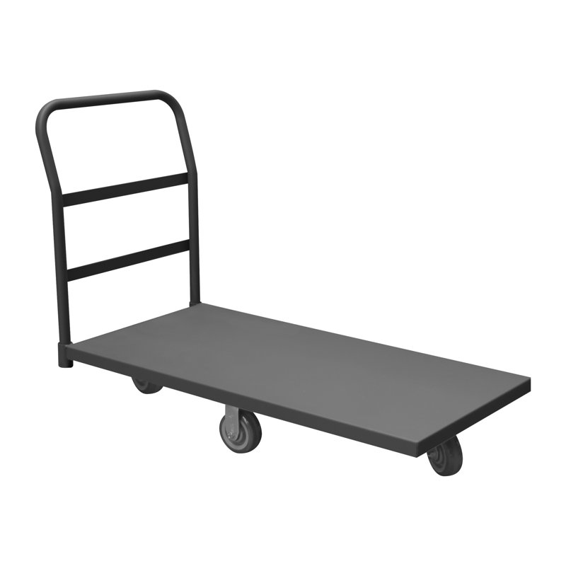 Chariot à plateforme à roues asymétriques de capacité de 1400 lb., H 34,88 po x l 35,63 po x P 18,38 po