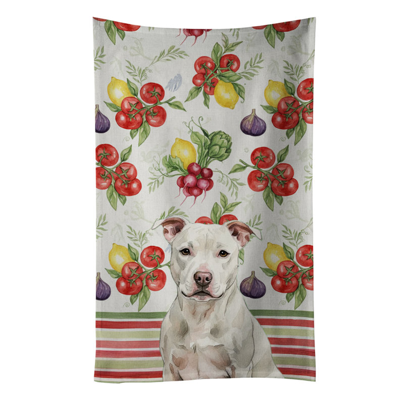 Torchon blanc Staffordshire Bull Terrier, White Staffordshire Bull Terrier