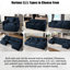 Fauteuil surdimensionné de 103 cm (40,65 po), en tissu chenille bleu, fauteuil moderne avec coussin décoratif, assise profonde pour chambre et salon, canapé d'angle modulaire surdimensionné, chenille, appartement, coussin de chambre