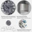 Marble Waves In Shades Of Grey - horloge murale moderne-1728244849