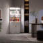 Corner Display Cabinet with Human Body Sensor RGB Lights, Wine Cabinet Liquor Stand with Glass Holder-1576863188