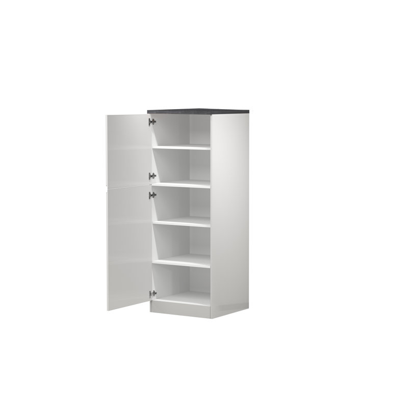 Pameal 164.5cm Kitchen Pantry, Gray/White