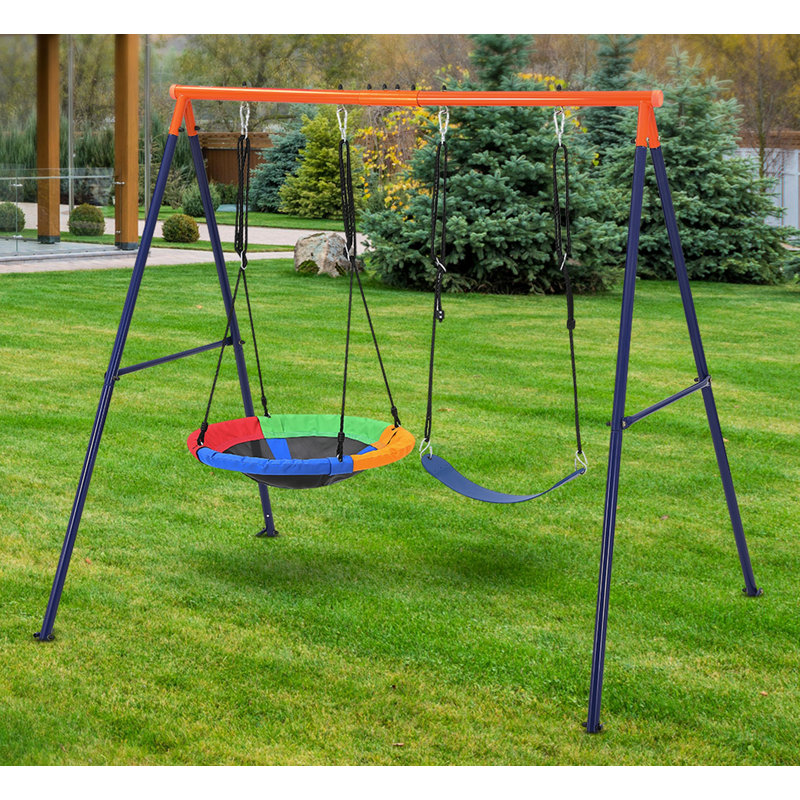 Balançoire avec support pour enfants en plein air