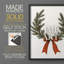 «Christmas Holiday Art», série 2-LXVI, reproduction encadrée - bois massif