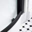 Ensemble de douche d'angle arrondi Breeze 84 cm L x 84 cm l x 196 cm H, noir mat, porte coulissante, parois et receveur dépolis-1724753868-1662269890