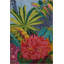 Tapis décoratif multicolore à motif floral de plantes tropicales lavable à la machine-1900659618