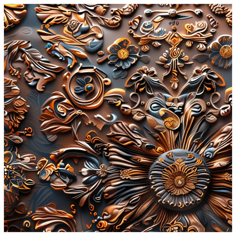 Couvertures à motif floral orné, 50in W x 60in H