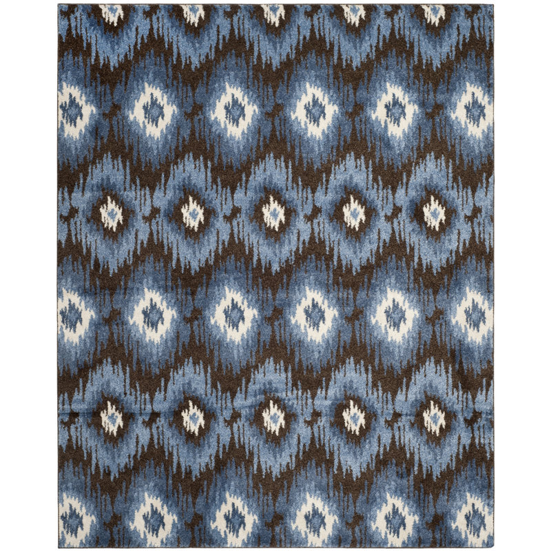 Tapis ikat rétro performance, Rectangle 8 pi x 10 pi