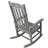 Light Grey Oversized Wooden Porch Rocker Chair - Wide Seat, High Back-1188212552
