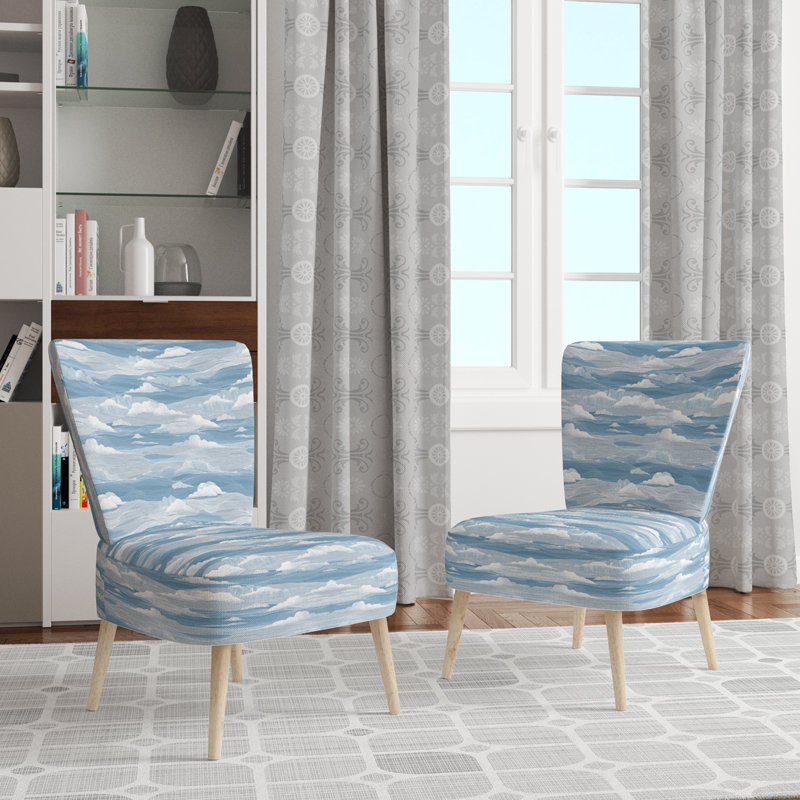 Chaise rembourrée Abstract, Chaise d'appoint sans accoudoirs