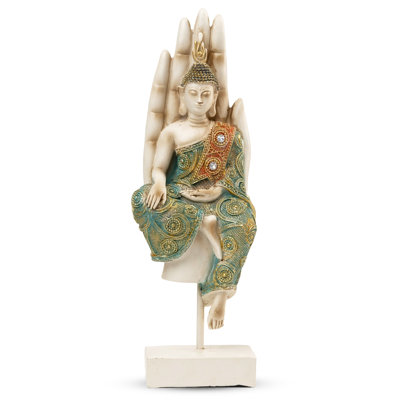 Beige Polyresin Small Buddha Statue For Serene Zen Decor -  Bungalow Rose, 6DCDDA226450455F8B39890B38FFB3EA