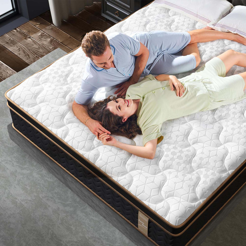 10 Inch Plush Hybrid Mattress with Gel Memory Foam, Pocket Springs, Edge Support, CertiPUR-US Certified, Twin