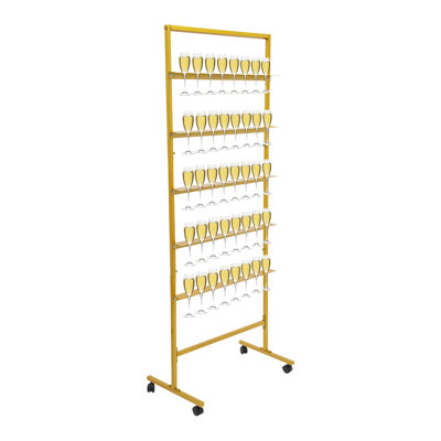 5-Tier Metal Champagne Wine Glass Display Stand by Latitude Run