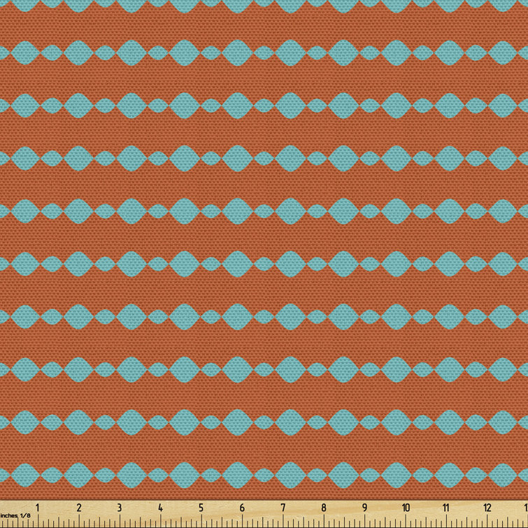 Lela Horizontal Ogee Pattern Funky Colours Fabric