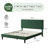 Velvet Upholstered Platform Bed Headboard and footboard with soft-padded vertical channel quilting-759721664-759721670