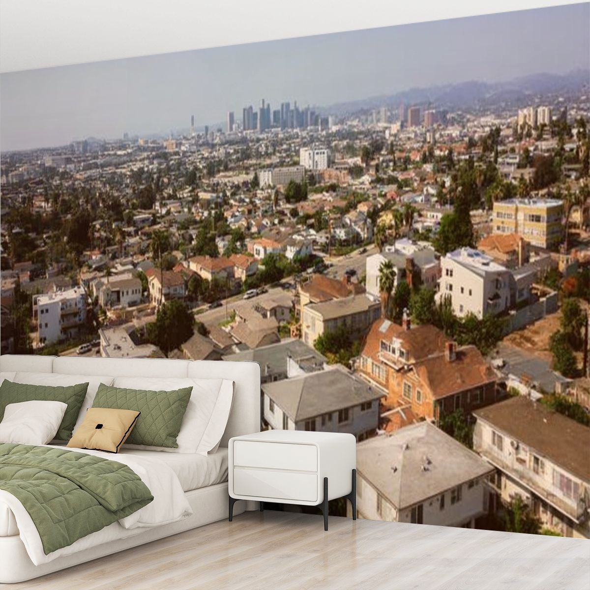 Latitude Run® Peel and Stick Wallpaper Wall Mural Los Angeles Housing ...