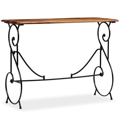 Console en bois de sheesham massif 39,4 po x 15,7 po x 29,5 po