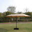 Parasol double Weather Patio - abat-jour taupe 15 x 9 pi