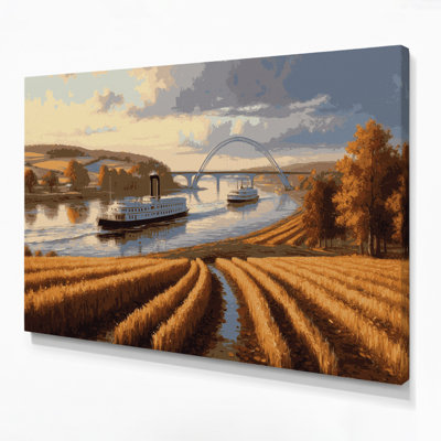 «USA State Missouri», art mural sur toile brune