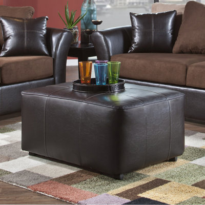 Lavoie Faux Leather Ottoman